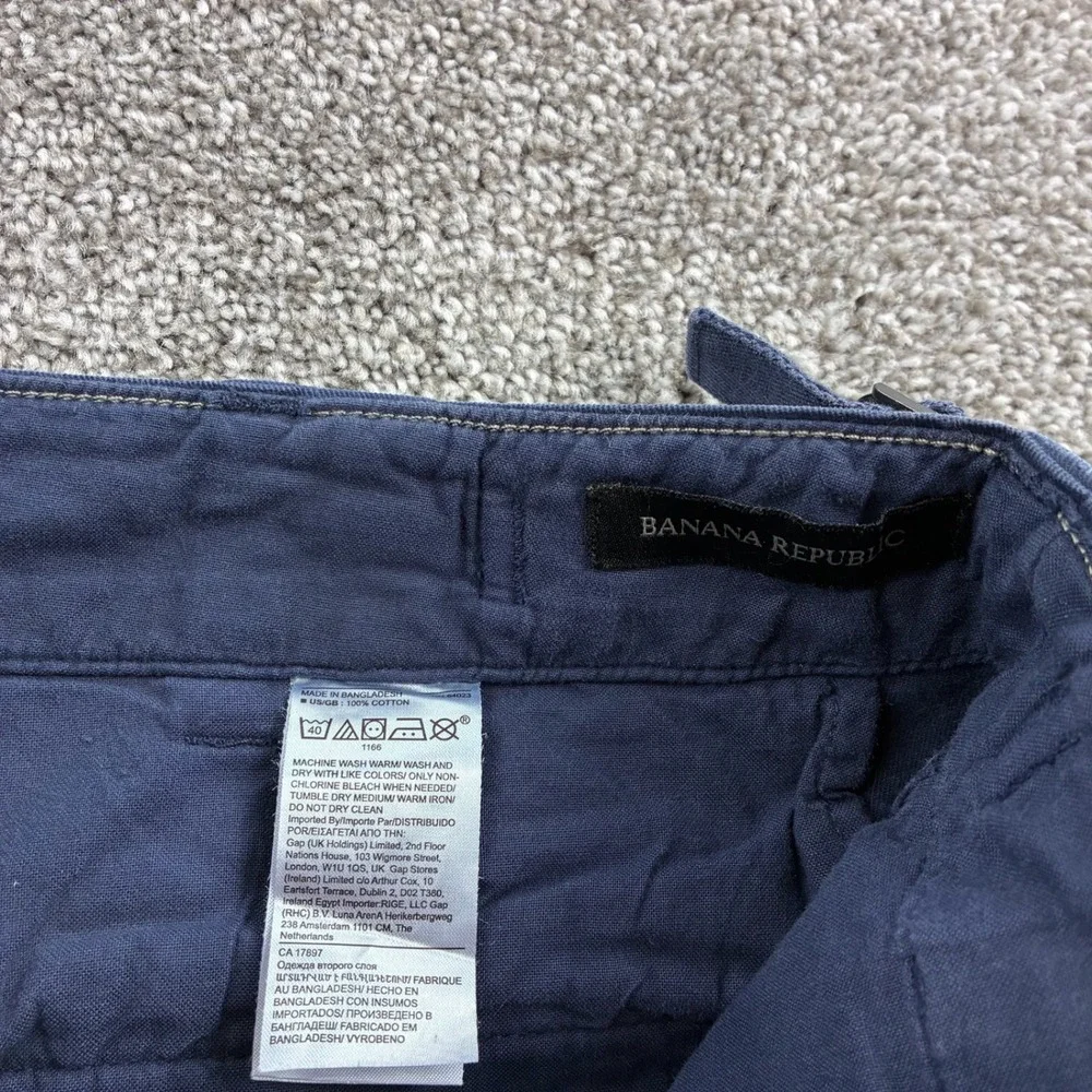 Banana Republic Military‎ Cargo Pants Mens 33R Blue Cotton Utility Gorpcore